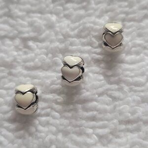 Brighton MINI Ring of Hearts Beads White New Retired